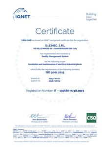 certificato iso 9001 2015